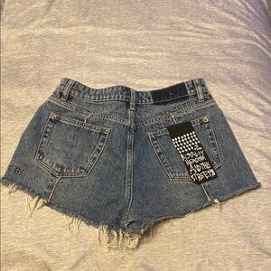 Ksubi Shorts Sz 27 Distressed Cut Off Denim Short NWT